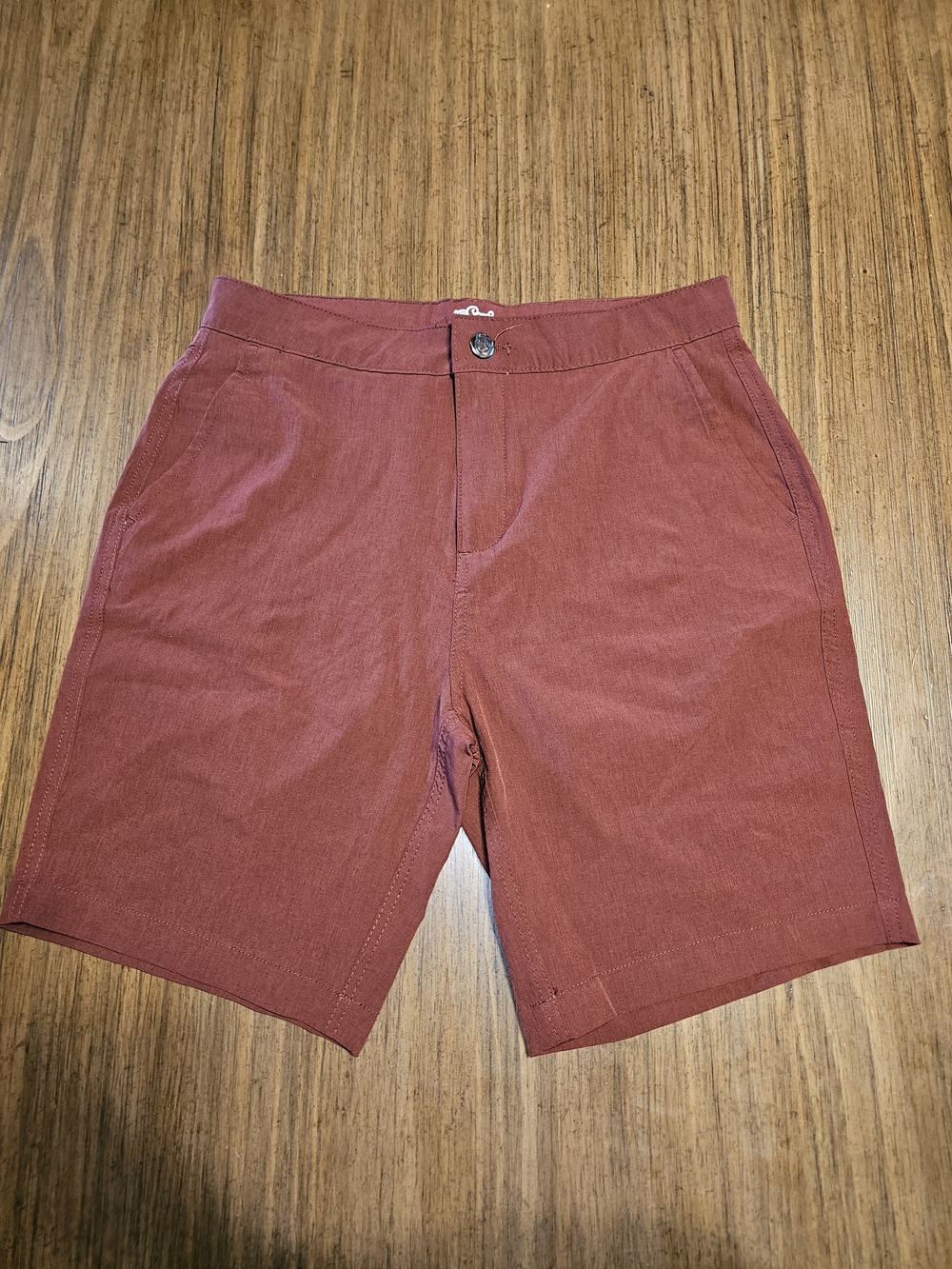 Mr.Swim Men's Flat-Front Shorts in Burgundy